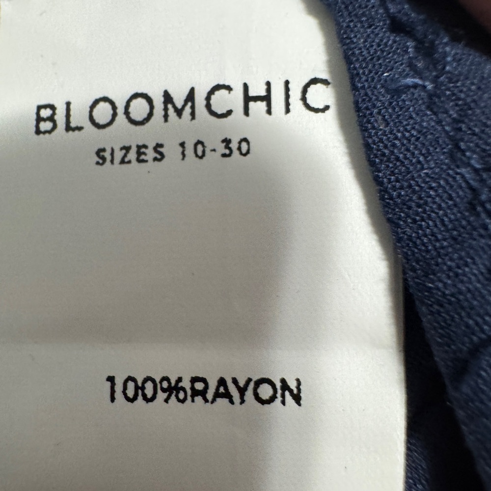 Bloomchic Long Sleeve Midi Dress Navy - Picture 10 of 11